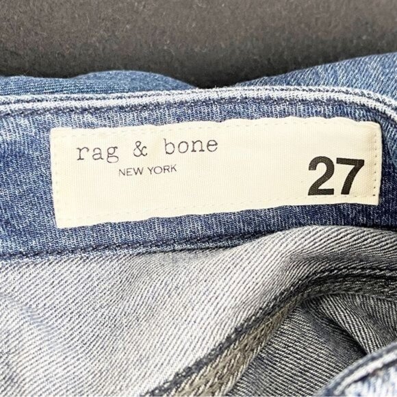 RAG & BONE Mia Yoke Straight Leg Jeans belts tie at waist clean Vincent wash 27 - Picture 7 of 12